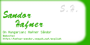 sandor hafner business card